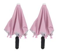 Kisangel 2pcs Phone Umbrella: Universal Car Shade Umbrella Holder with Flexible Handle - Clip-On Mobile Phone Sun Visor - Anti Glare Shield with Silicone Pad for Pool