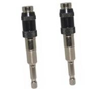 Kisangel 2pcs Pivot Bit Holder Flexible Drill Extension with Locking Hex Shank Rotary Screwdriver Bit Holder for Tight Corners and Narrow Spaces