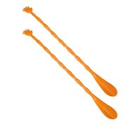 Kisangel 2pcs Plastic Back Scratcher and Shoe Helper with Long Handle, Portable and Compact Design to Solve Itch Problems, for Seniors and Women at Home or Office, Featuring Tickle Function
