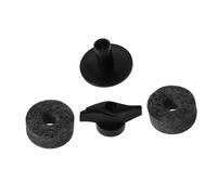 Kisangel 2pcs Plastic Cymbal Felt Pads Mute Cymbals Drum Pad Stand Low Volume Accessories for Musical Instruments