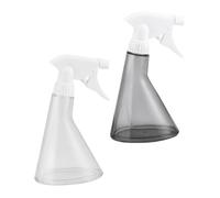 Kisangel 2pcs Portable Plastic Spray Bottles for Flower Watering and Hairdressing Leakproof Manual Sprayer with Grey and Transparent Colors Lightweight Mist Watering Cans for Garden and