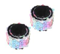 Kisangel 2pcs Rainbow Slap Bracelets for Fun Wristbands for Parties Birthdays Everyday Wear Safe Design with Rounded Edges for Sharing and Decorating for Celebrations