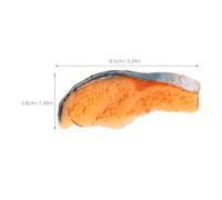 Kisangel 2PCS Realistic Artificial Fish Slice Model for Home Nursery Photography Props Lifelike Thin Seafood Fillet Display Decoration Food Prop for Long-term Exhibit