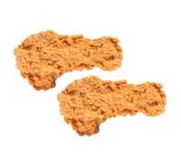Kisangel 2pcs Realistic Fake Chicken Leg Food Models for DIY Crafts Sturdy Refrigerator Decor Photo Prop Imitated Fried Chicken Drumstick Fun Kitchen Accessories
