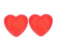 Kisangel 2Pcs Red Heart Shaped LED Night Lights 8Cm Bedside Lamps Romantic Proposal Party Decoration Love Table Lamps for Valentine’S Day