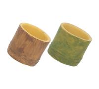 Kisangel 2pcs Reptile Drinking Basins Small Pet Bowl for Lizards Turtles Geckos Spiders Snakes Safe Miniature