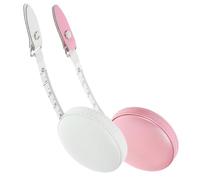 Kisangel 2pcs Retractable Portable Body Measuring Tape Soft Leather Cloth Tape Measure Pink White Compact Accurate for Waist Chest Hips Tailor Use