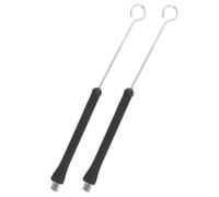 Kisangel 2pcs Retractable Stainless Steel Drum Sticks Wire Brush for Drum Percussion Instrument for Hand Drumming and