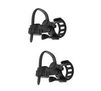 Kisangel 2pcs Rotatable Quick Release Bike Torch Holder Clamp with Pad Durable Hard Flashlight Mount for Cycling Night Ride Black