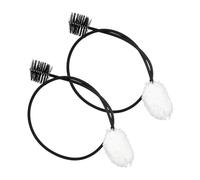 Kisangel 2pcs Saxophone Cleaning Brushes Soft Bristle Musical Instrument Care Brush for Flute Piccolo Cleaning Tool