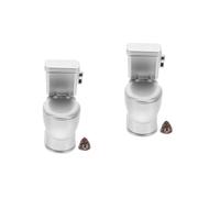 Kisangel 2pcs Scale Miniature Dollhouse Toilet with Sound Micro Landscape Bathroom Furniture for Dollhouse Accessories Realistic Rechargeable Flush Sound Model for Teens DIY Decoration and