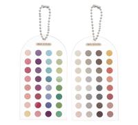 Kisangel 2pcs Seasonal Color Coordination Helper - Clear Acrylic Personal Color Palette Reference Cards - Fashion Styling Guide for Clothing, Makeup and Travel (Autumn)