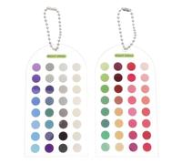 Kisangel 2pcs Seasonal Color Coordination Helper - Clear Acrylic Personal Color Palette Reference Cards - Fashion Styling Guide for Clothing, Makeup and Travel (Spring)