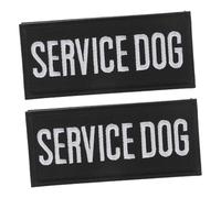 Kisangel 2pcs Service Dog Harness with Embroidered Applique Patches Comfortable Soft Polyester Material Easy Wear for Small to Large Pets for Training Walking and Travel