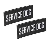 Kisangel 2pcs Service Dog Vest Embroidered Patches for Small Harness Dog Vest Soft Polyester Multi-Functional for Training Walking Outdoor Activities