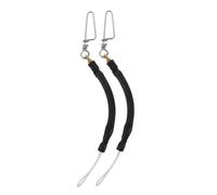 Kisangel 2pcs Shooting Shock Absorber Fishing Recoil Cord Line Cord Fishing Rope Stainless Steel Black