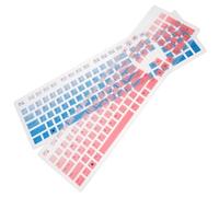 Kisangel 2PCS Silicone Keyboard Protector for Compatible with Dell One Desktop Dustproof Cover with Gradient Color Design Washable and Reusable Keyboard Skin
