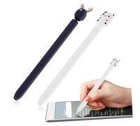 Kisangel 2pcs Silicone Stylus Covers for Generation Pencil Soft Protective Sleeve Pen Holders Scratch-resistant Non-interfering Sensitive Touch Silicone Material for Secure Grip