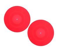 Kisangel 2pcs Silicone Turntable Mats for Vinyl Records Static Record Player Slipmats Stylish and Durable Replacement Pads for Stable Playback