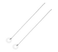 Kisangel 2pcs Silver Cymbal Chains for Drum Kit Extensions, Instrument Hardware Accessories for Jazz Drum Hiss Sound Effect, Compatible Ride and Crash Cymbals, Musical Instrument Attachments