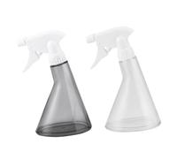 Kisangel 2pcs Small Portable Watering Can Spray Bottles for Plants and Hairdressing Lightweight Plastic Manual Sprayers in Grey and Transparent Colors
