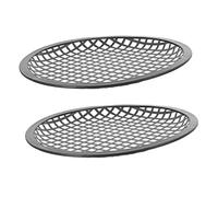 Kisangel 2pcs Sound Grille Speaker Covers Mesh Y Car Large Guard Transparent Grills Audio Accessories Replacement Net Anti-collision Net Protection Nets Iron Black
