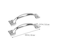 Kisangel 2pcs Stainless Steel Door Handle for Garage Barn Gates Pull Handles with Comfortable Grip Easy Screw Installation for Sliding and Doors