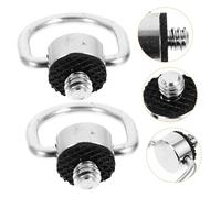 Kisangel 2pcs Stainless Steel Tripod Screw Mounting Bracket with Ring for Camera and Monopod Replacement Fixing Fastener Compatible with Tripod Accessories