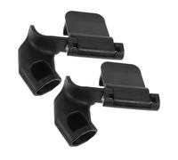 Kisangel 2pcs Stroller Handle Covers Stroller Armrest Buckles Plastic Bumper Bar Hardware Easy Fixing for Pushchair
