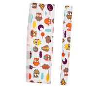 Kisangel 2pcs Stroller Handlebar Sleeve Cover Cotton Protective Grip Diameter with Slip-Resistant Armrest for Stroller Easy Clean Soft Comfortable Colorful Pattern