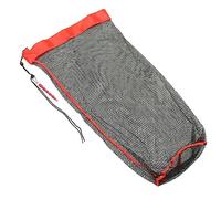 Kisangel 2pcs Thickened Fishing Net Bag with Drawstring and Ground Stake Portable Fish Locating Guard for Raising Fish Crabs Shrimp Squid Easy to Clean and Quick Dry Random Color