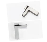 Kisangel 2pcs Thickened Shape Glass Shelf Support Clips Brushed Surface Adjustable Wood Shelf Brackets for Glass Wooden Corner Bracket for DIY Shelving and Bathroom Storage