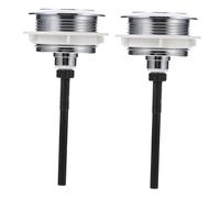 Kisangel 2pcs Toilet Tank Push Buttons Abs Flush Button Replacement for Closestool Bathroom Easy to Install and Fit Toilets for Home Hotel Bar Use