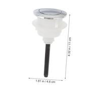 Kisangel 2pcs Toilet Tank Push Buttons Abs Replacement Flush Button for Single Push Flushing Easy Installation Fit