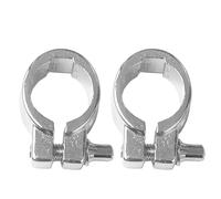 Kisangel 2pcs Tom Holder Accessories Cymbal Stand Tube Lock Metal Drum Hardware Locking Clamp Sturdy Lock System Reliable Positioning Silver for Gigs and Home Use