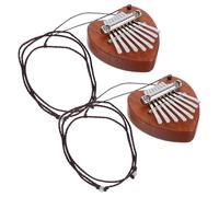 Kisangel 2pcs Tone Mini Kalimba Portable Musical Instrument Heart-shape Thumb Piano for Boys and Girls and Beginners for Music Lovers