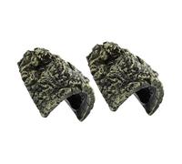 Kisangel 2pcs Turtle Sunbathing Platform Reptile Basking Rock Water Tank Decoration for Gecko Lizards Pet Terrarium Shelter