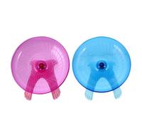 Kisangel 2pcs Ufo Hamster Wheel Stand Exercise Toy for Small Pets Hamster Gerbil Hedgehog Fun Plaything for Pet Toys
