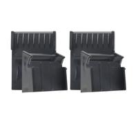 Kisangel 2pcs Universal Hair Clipper Limit Comb, Black ABS Replacement Clipper Guide Combs, Hair End Broken Trimmer Guard for Salon Home Cutting Tool