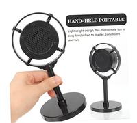 Kisangel 2pcs Vintage Simulation Microphone Prop Lightweight for Karaoke Parties and Costume Play Retro Antique Design for Home Decoration
