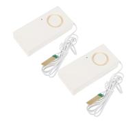 Kisangel 2pcs Water Leak Alarm Detector, 110db Early Leak Detection Sensor, Compact Indoor Flood Warning Alarm for Washing Room, Garage, Basement