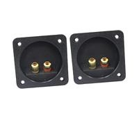 Kisangel 2pcs Way Loudspeaker Connector Box with Screw Cup Terminal Speaker Terminal for Surface Mount Installation Easy to Install Sound Equipment Connector