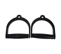 Kisangel 2pcs Wear-resistant Gym Handles D-shaped Exercise Accessories for Strength Training Cable Machines, Replaceable Fitness Supply for Resistance Bands and Pull-up Workouts