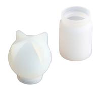Kisangel 2pcs White Silicone Mini Bottle Making Mold with Smooth Surface for DIY Supply, Drift Bottle Mold for Crafting Pendant or Decorative Micro Landscape Projects