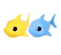 Kisangel 2pcs Wind-up Floating Bath for Safe Material Hand-eye Coordination Development Yellow and Sky-blue Clockwork Fish for Bathtub Shower Play