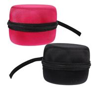 Kisangel 2pcs Wireless Speaker Bags Compatible with Echo Dot Gen Compact Audio Storage Cases with Double-stitched Zipper Lightweight Carrying Pouches for Music Devices and Charging Cables