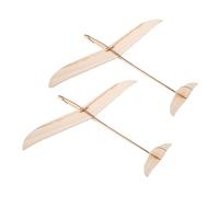Kisangel 2pcs Wooden Glider Airplane Model for Easy to Assemble Hand Launch Planes with Stable Long Distance Flight Crafting Airplane Gliders for Outdoor Fun