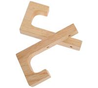Kisangel 2pcs Wooden Wall Coat Hook Rack, J Shaped Solid Wood Hanger | Tilted Drilling Mount, Smooth Polished Finish, for Coats and Caps in Entryway or Study Room