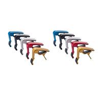 Kisangel 2sets Aluminum Alloy Guitar Capo for Electric Guitar Bass Ukulele Durable Quick Release Tuner for Musicians Protects Strings From Damage Random Color 5pcs*2