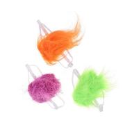 Kisangel 2sets Dog Wig Pet Headwear Prop Halloween Costume for Dog Cat Wig 3pcs*2
